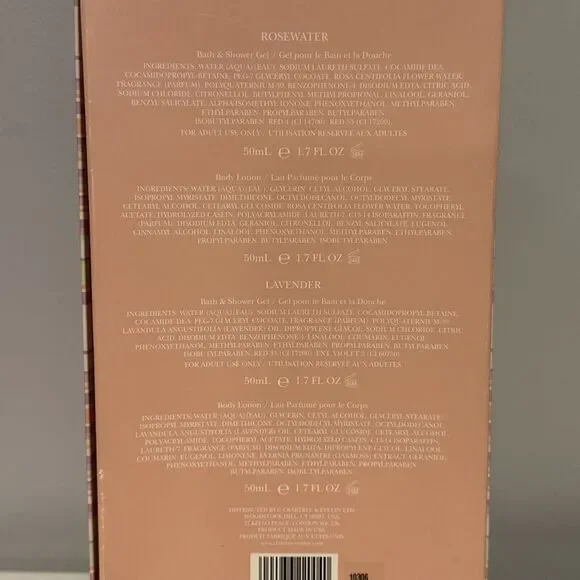 4pcs CRABTREE & EVELYN LA Lavender & Rosewater Mini CARE KIT 1.7 oz New - Picture 2 of 2